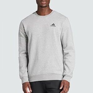 Adidas Mens Essentials Fleece Feel Cozy Sweatshirt Gray Heather H12221 Size XL